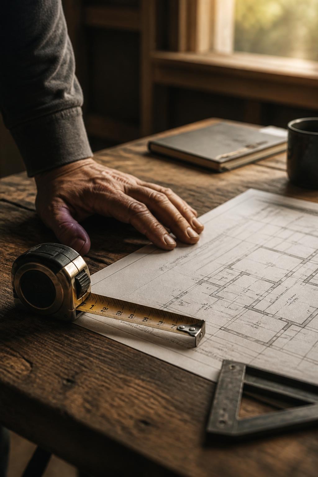 Plans on a workbench